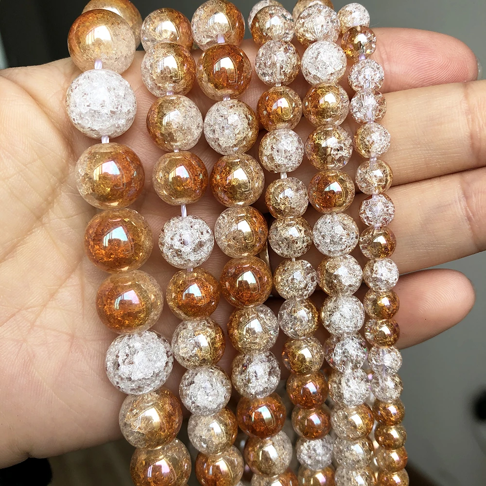 Бусина-Разделитель с треснувшим кристаллом для браслета 15 дюймов 6 8 10 12 мм |