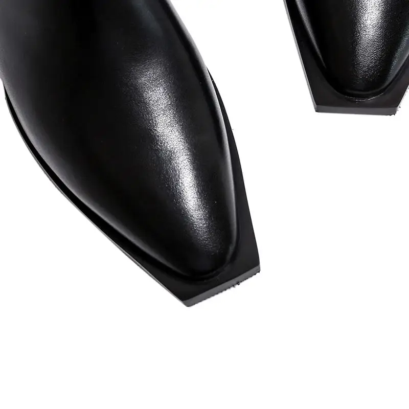 

ALLBITEFO natural sheepskin + genuine leather women boots fashion winter autumn motocycle boots ankle boots high heel shoes