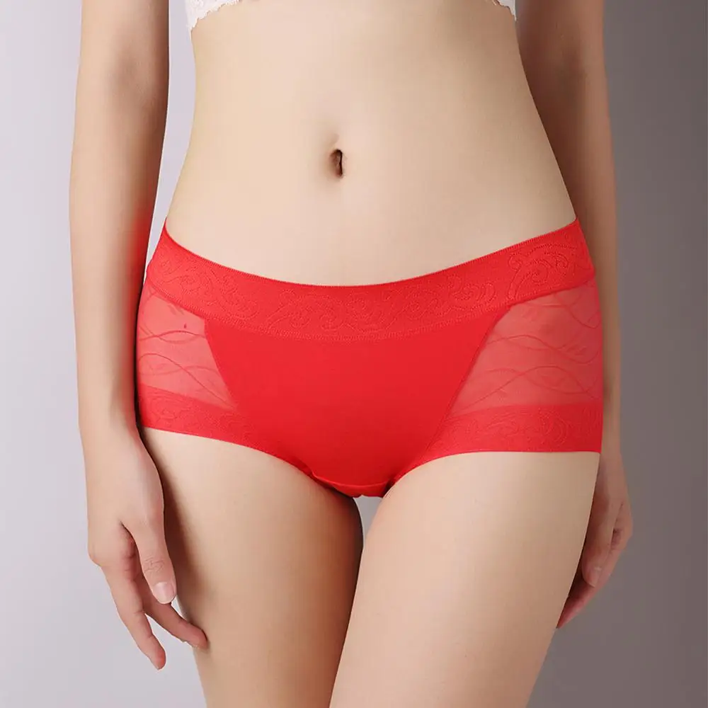Дышащие кружевные женские трусики новинка со средней талией дышащие сексуальные