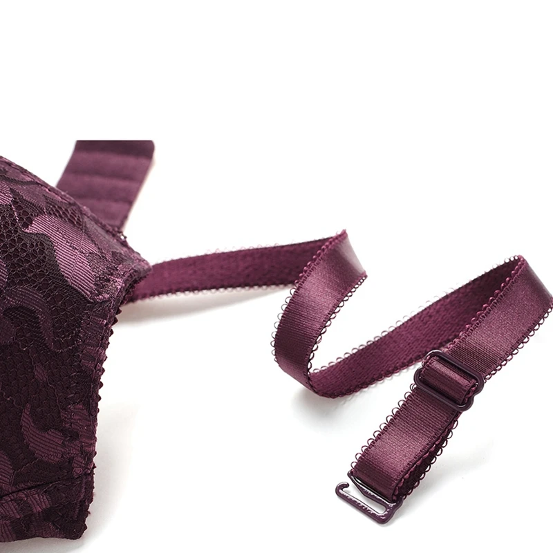 Julexy, C, D, чашка, Женский комплект с бюстгальтером, кружевное нижнее белье, Комплект трусов, однотонный, пуш-ап, бюстгальтер, набор, большой размер