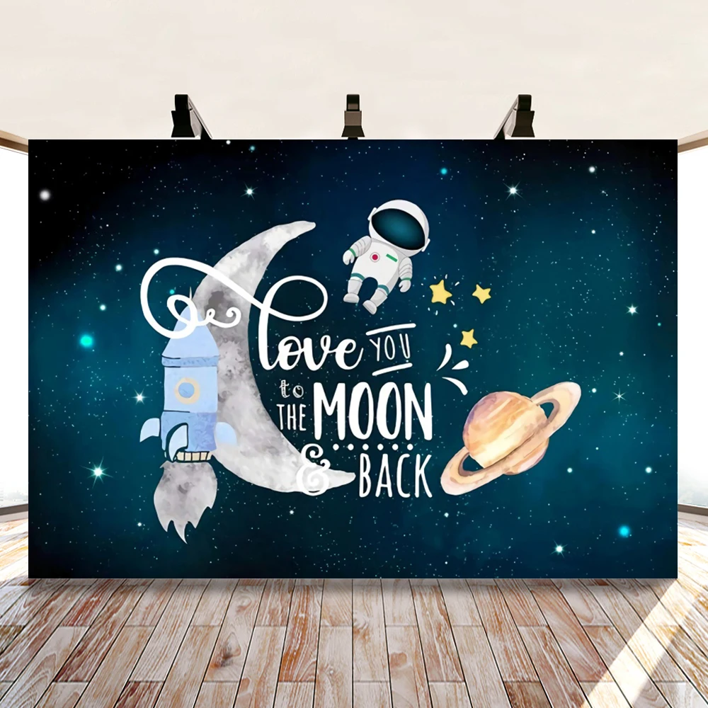 

Фон для фотосъемки с изображением космоса Love You Moon Back