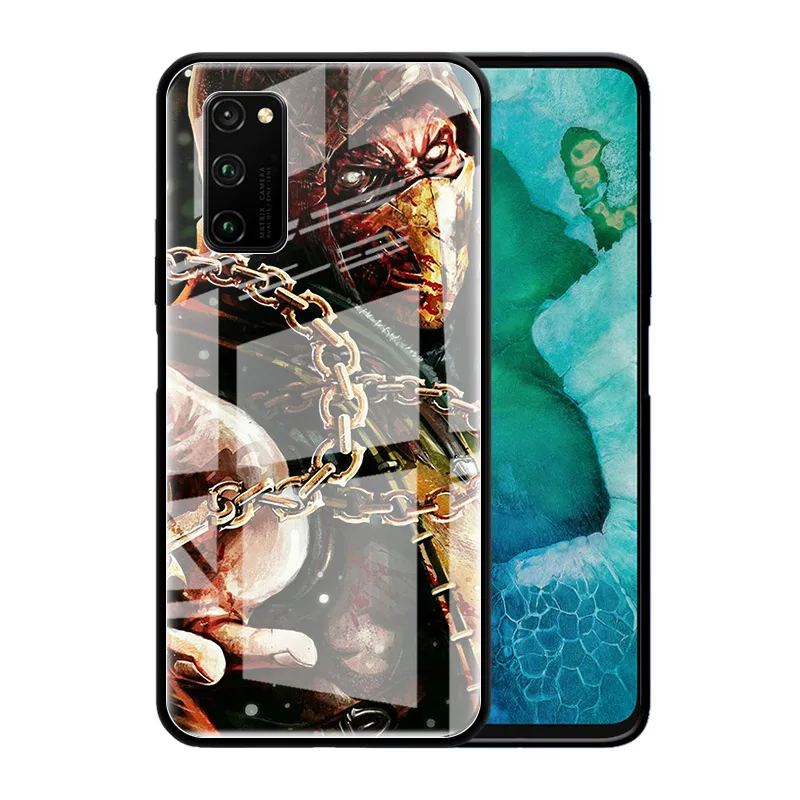 

Tempered Glass Cases For Huawei Honor 20 8X 9X 10 Lite View 30 Pro 9A Y6 Y7 Y9 2019 Phone Cover Bags Mortal Kombat