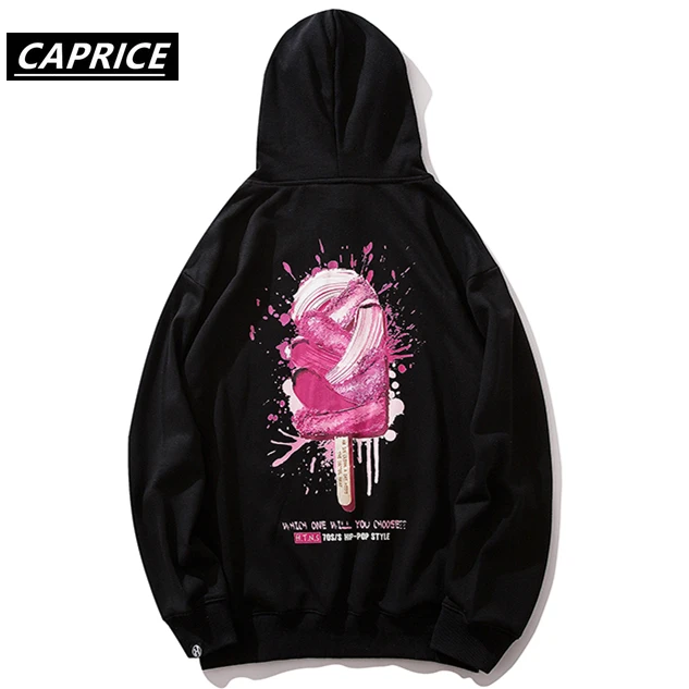 Повседневные мужские толстовки с принтом мороженого в стиле хип хоп уличная