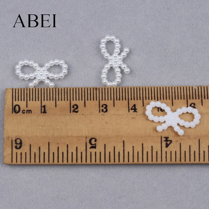 Бусины из АБС пластика с бусинами на бантиком 200 шт.|Бусины для одежды| |