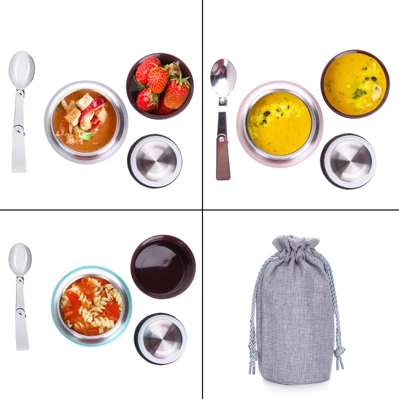 Bento Ланч-бокс с вакуумной изоляцией пищевые банки термос снэк-контейнер из