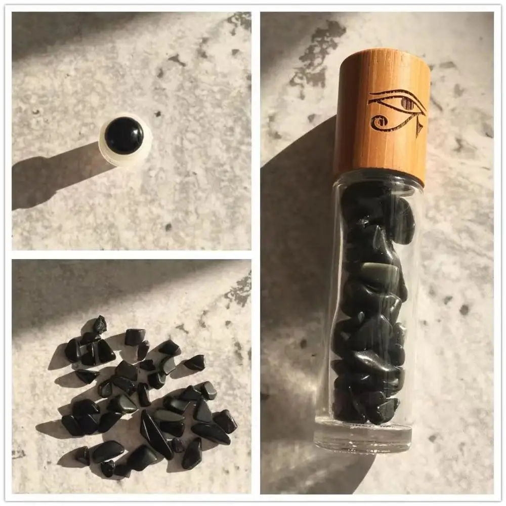 Бутылка для эфирного масла из натурального драгоценного камня 10 мл | Красота и