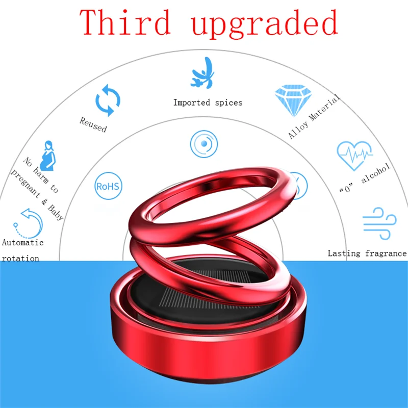 Автомобильный ароматизатор на солнечной батарее металлический освежитель