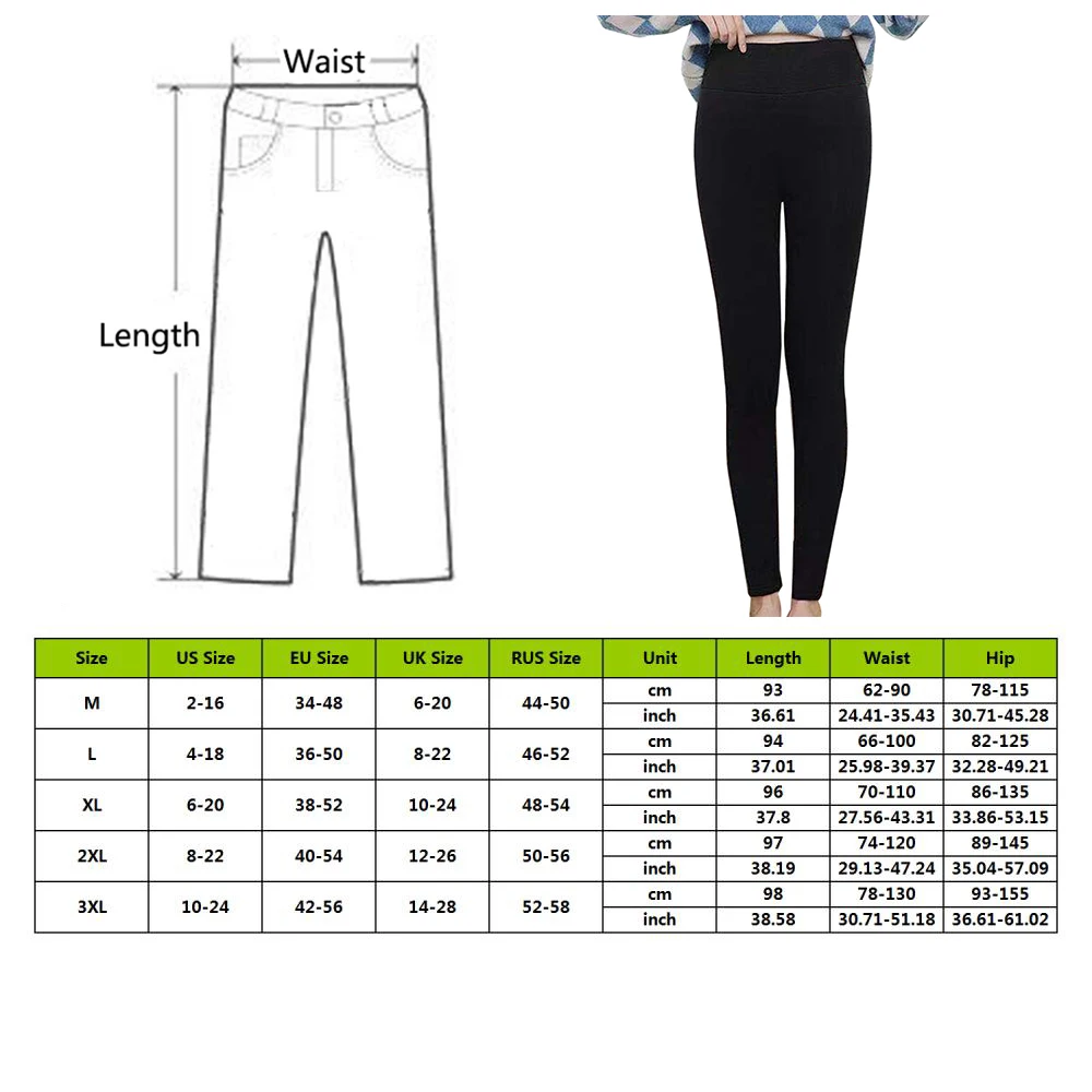 

Winter Warm Leggings Women High Waist Velvet Thick Legging Patchwork Pencil Pant Plus Size