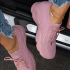Женские кроссовки вязаные носки обувь для женщин спортивная обувь 2021 розовые белые кроссовки для женщин кроссовки большого размера 35-43