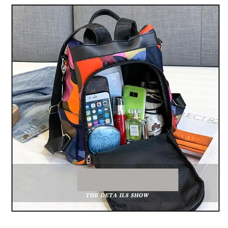 Рюкзак Oxford Женский водонепроницаемый с цветочным принтом | Багаж и сумки