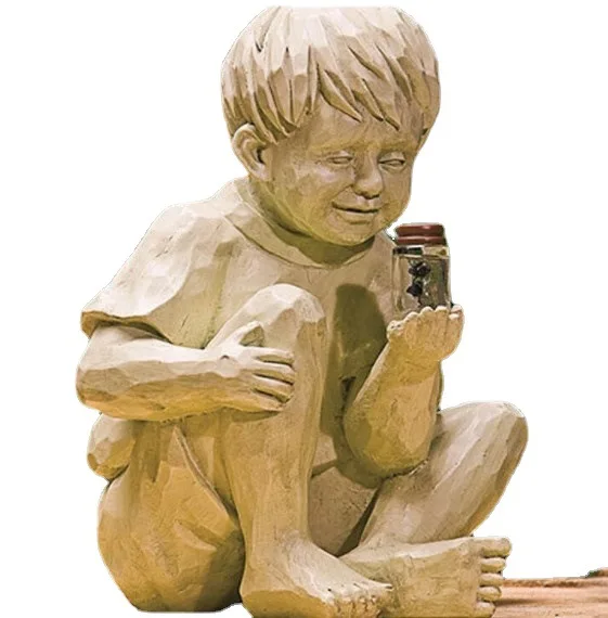 

2021 hot creative boy girl couple resin ornament luminous resin decoration