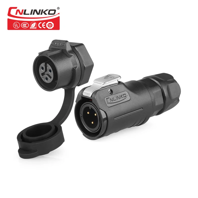 Cnlinko IP67 5A M12 пластиковый разъем питания 3 контактный соединитель легко быстро