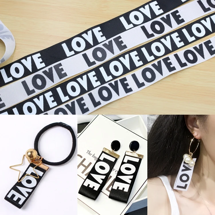 Лента в рубчик LOVE для одежды 1 дюйм 2 5 см|Ленты шитья| |