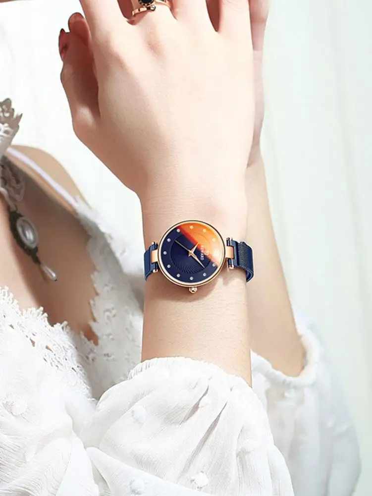 

Miss M Fashion Luxury Watch Women Dress Bracelet Watch Fashion Crystal Quartz Wristwatch Classic Ladies Casual Watch