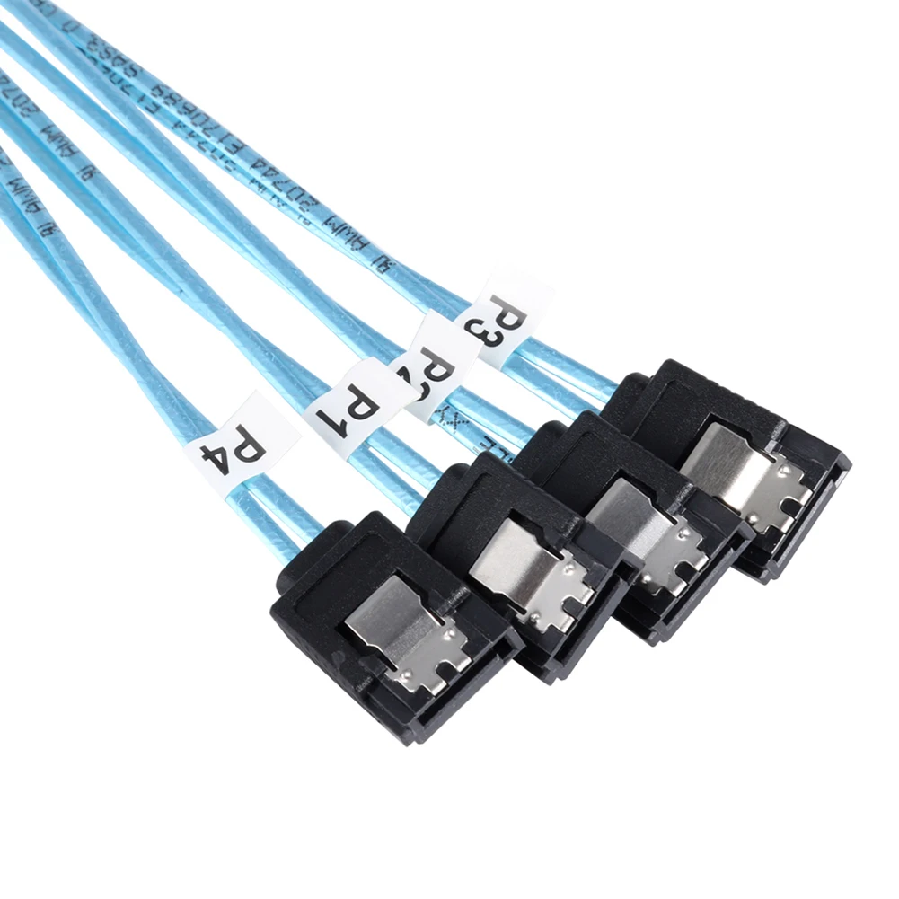 

SAS SATA Cable Mini-SAS SFF-8087 to 4 SATA Cable Mini SAS 4i SFF8087 36P To 4 SATA 7P Cable 12Gbps 50cm Hard Drive Data