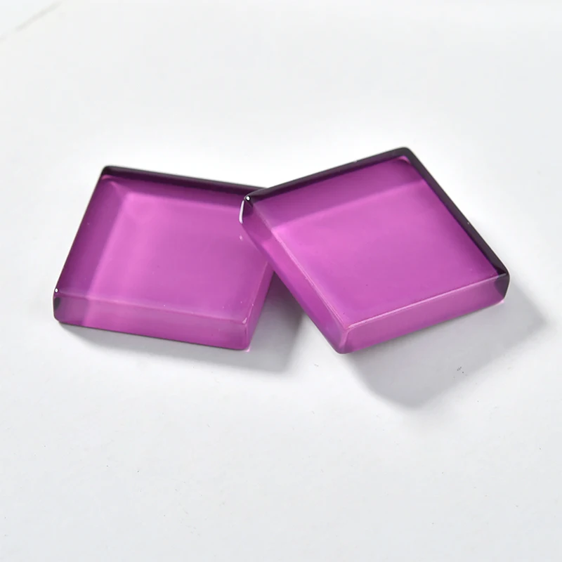 50 шт./лот акриловые бусины с плоской спинкой из прозрачной смолы квадратные