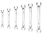 Набор двусторонних гаечных ключей для ремонта автомобилей, серебристый, с зеркальной отделкой