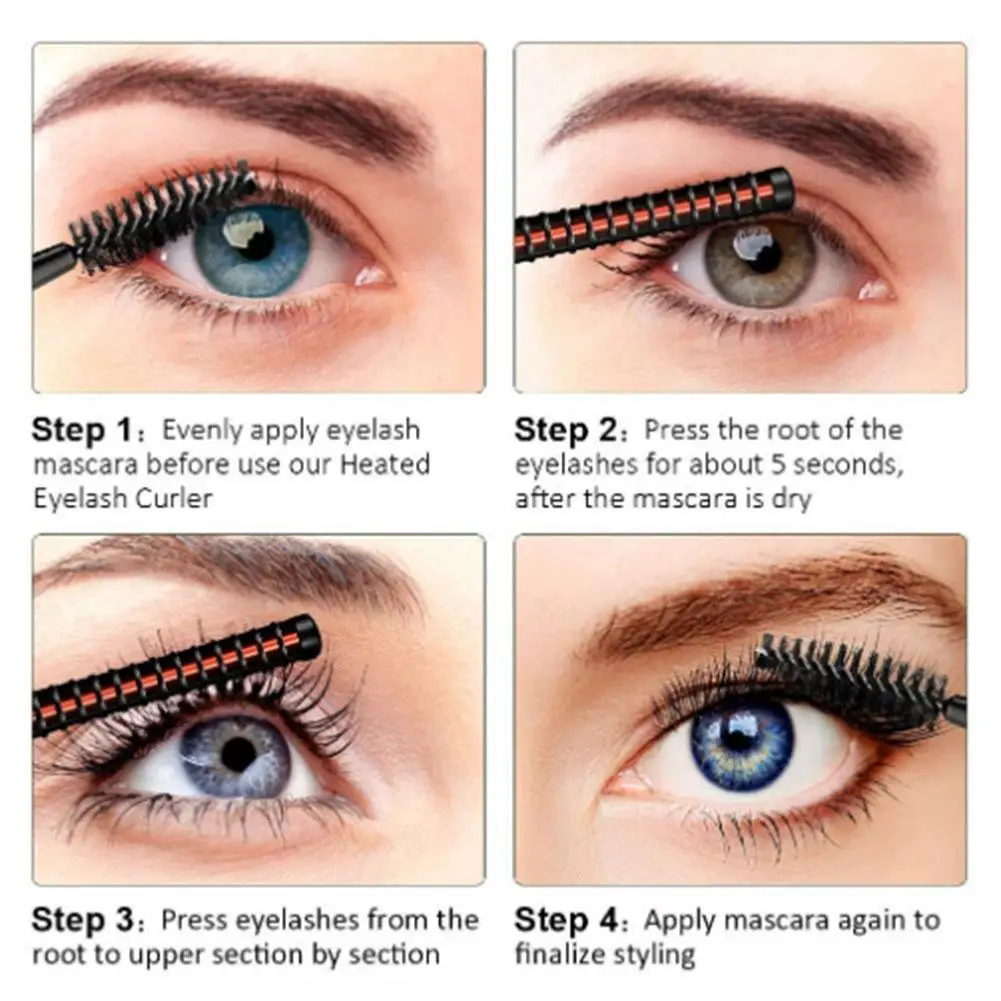 

USB Electric Heating Eyelash Curler Makeup Curler Curling Kit Long-lasting Natural Eyelash Curler Beauty Tool