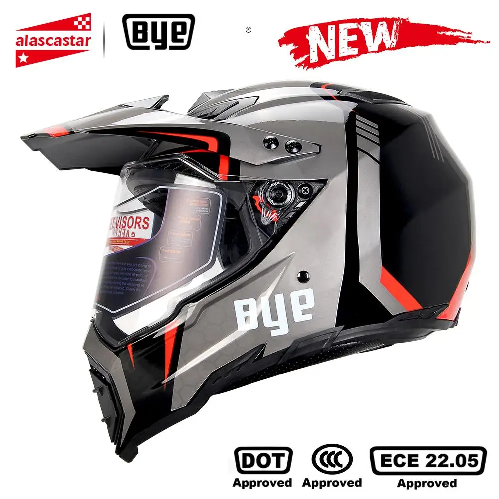 BYE moto rcycle шлем moto cross шлем casco moto rbike гоночный Мото шлем Байкер Полнолицевые Шлемы ECE DOT сертификация