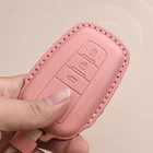 Кожаный чехол для автомобильного ключа, чехол-брелок для Toyota Prius Camry Corolla C-HR CHR RAV4 Prado 2018, аксессуары, крышки для ключей, аксессуары