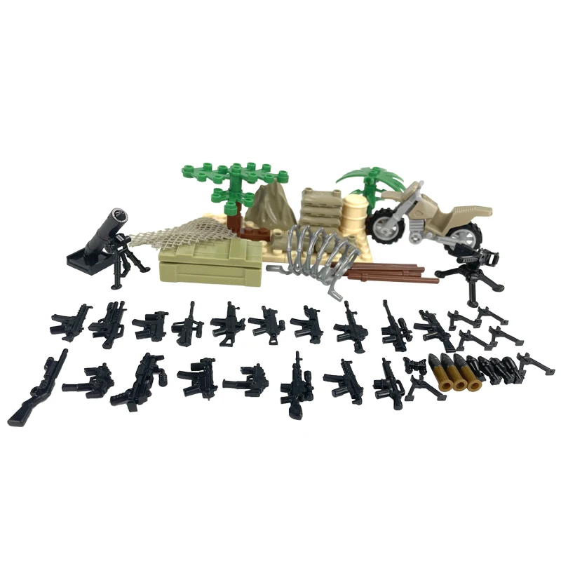 Серия военного оружия игрушки для детей симулятор боя пистолеты деревья