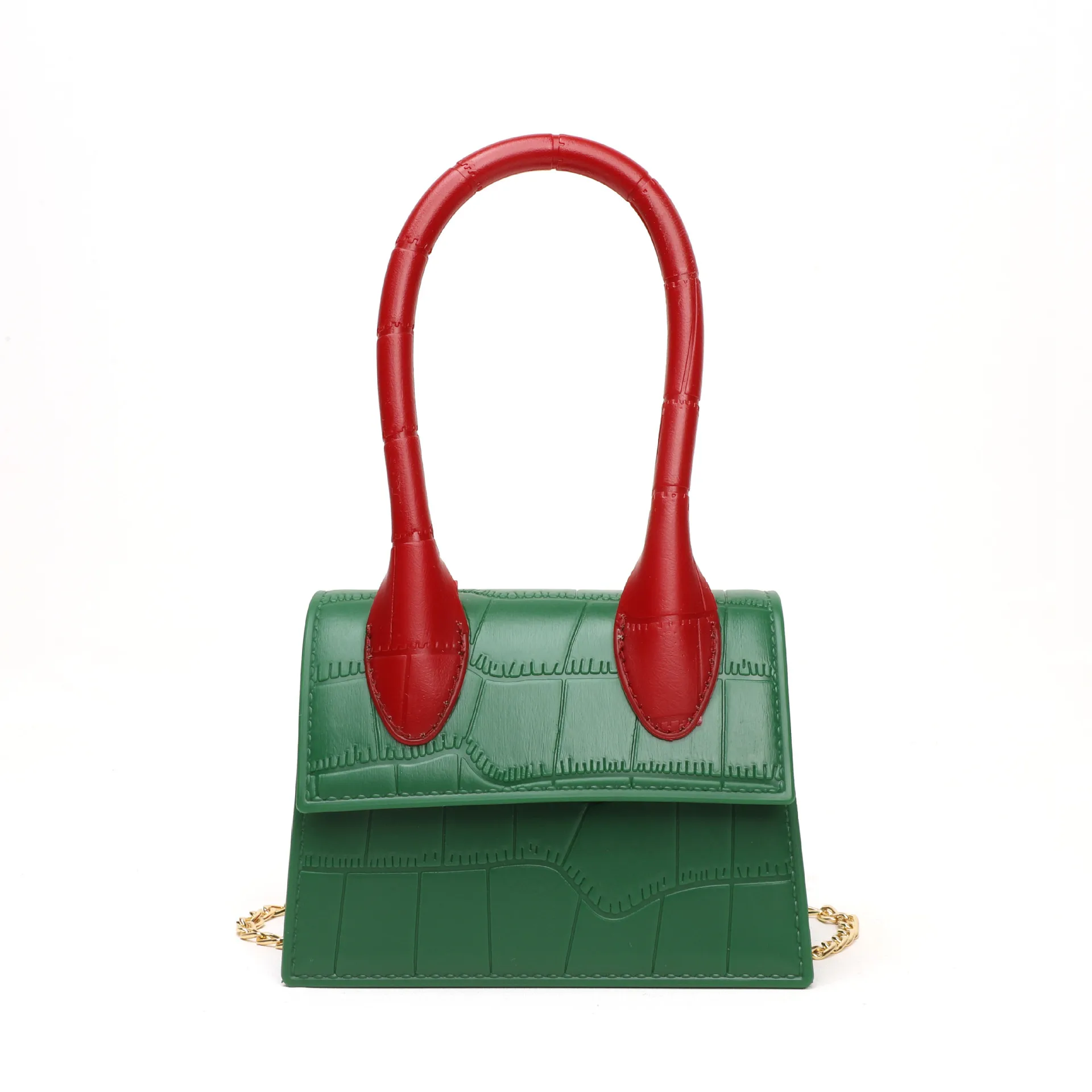 

2021 new trend single hand color chain jelly bag