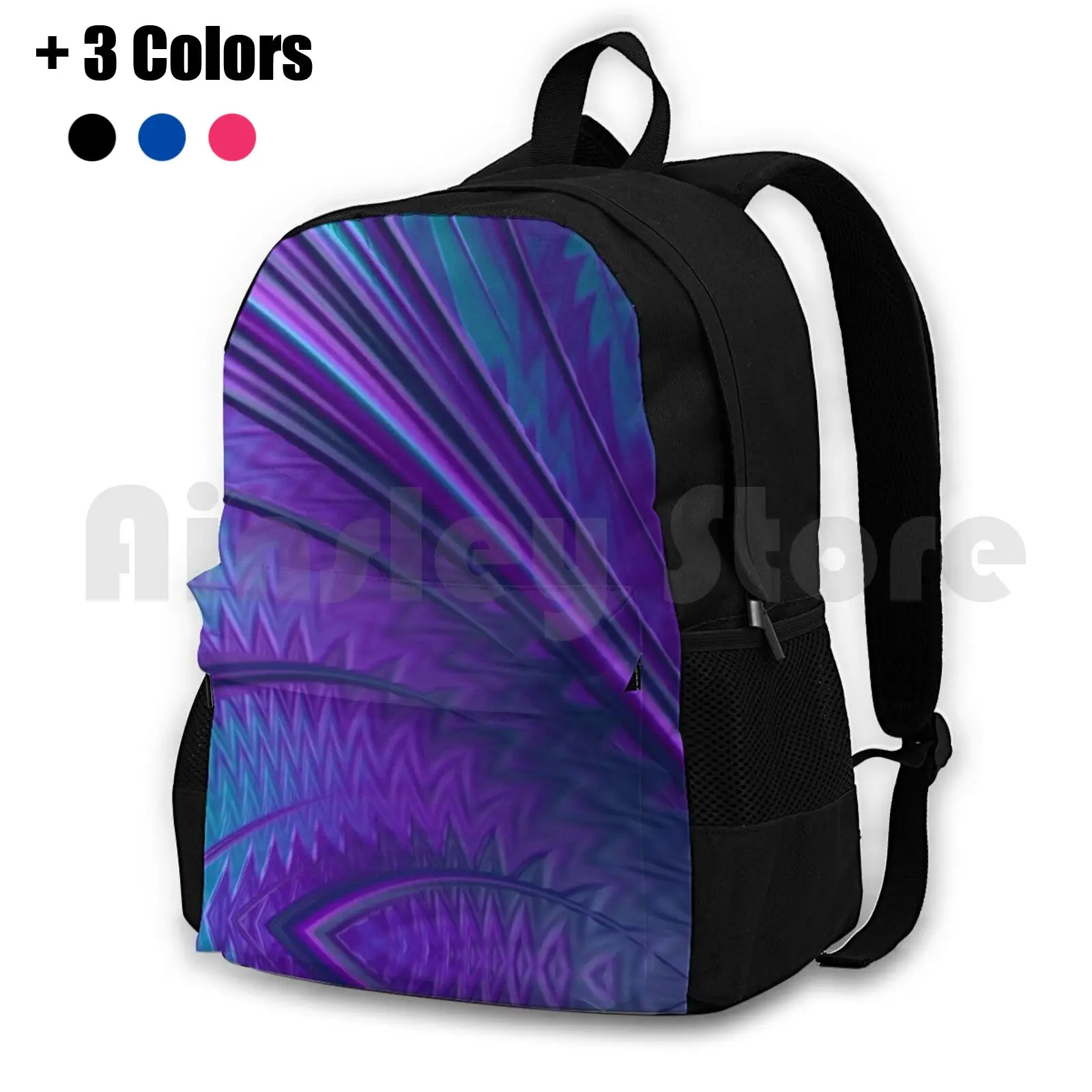 

Abstract In Blue And Purple Outdoor Hiking Backpack Riding Climbing Sports Bag Blue Abstract Art Universe Star Background