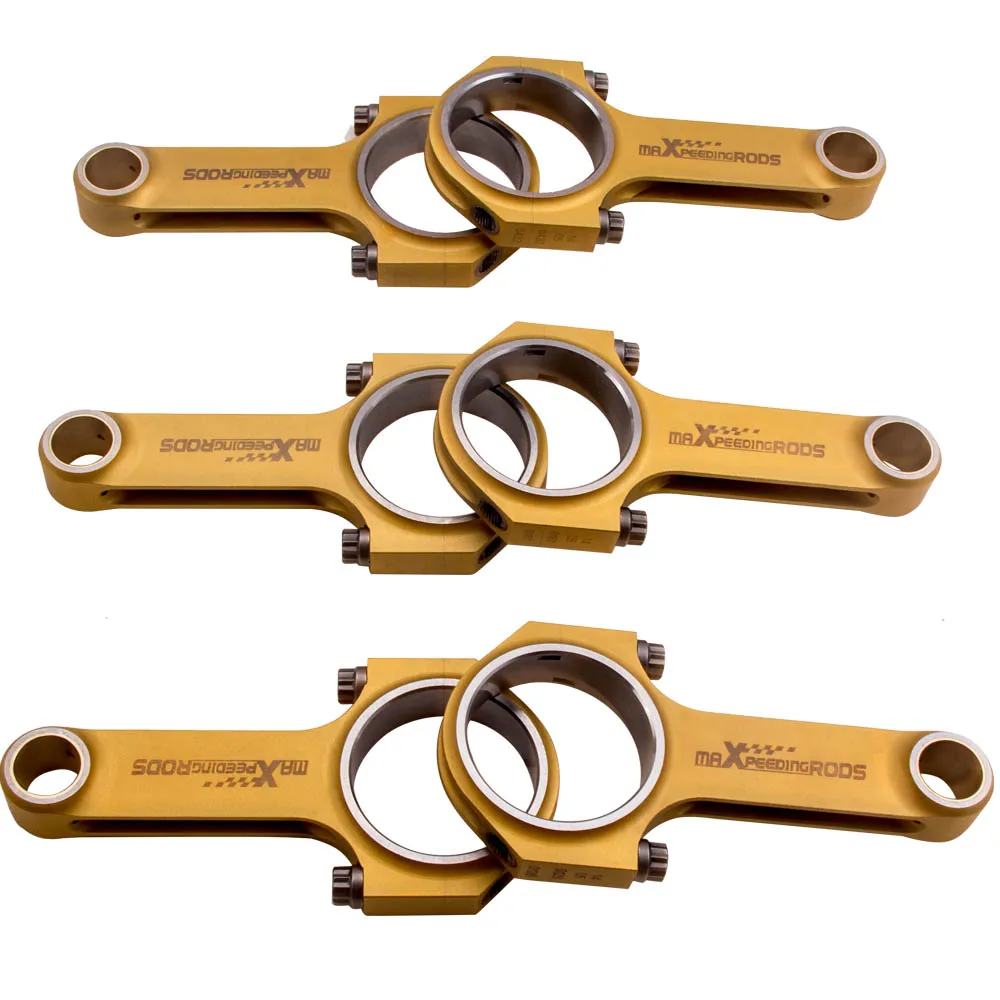 

6x Titanizing Conrods Connecting Rods Rod for Porsche 911 2.0L 2.2L 6cyl 130mm 4340 Conrods ARP 2000 800HP+