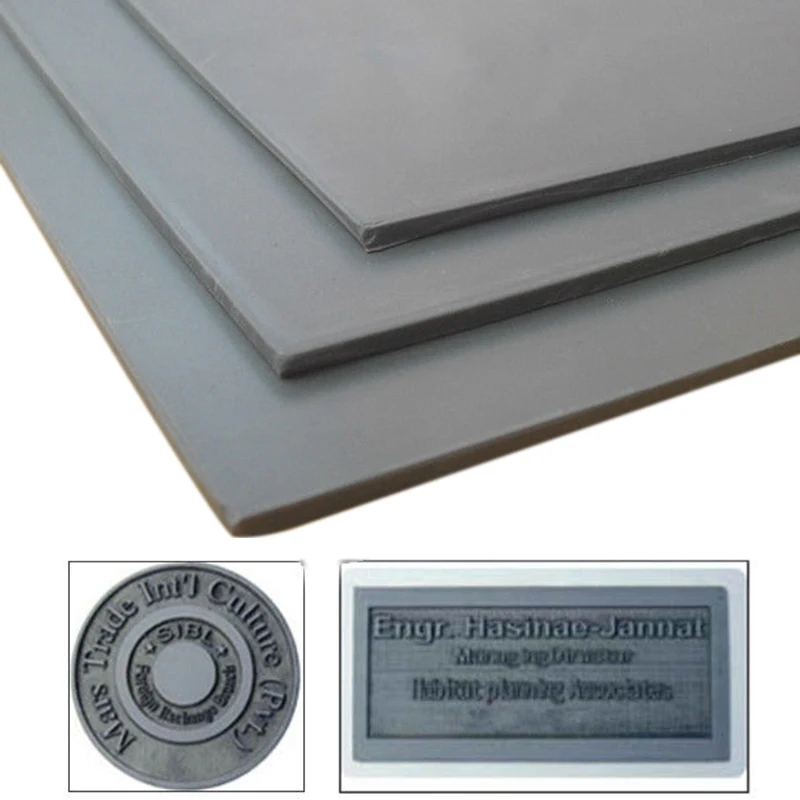 

1pc A4 Gray Laser Rubber Sheet Withstand Oil Abrasion Precise Engraving Printing Sealer Stamp 297 x 211 x 2.3mm