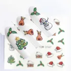 1 шт. фрукты рождественские наклейки для ногтей цветы Pplants переводка с рисунком кота 3D наклейка для маникюра ногтей искусство украшения M3N87