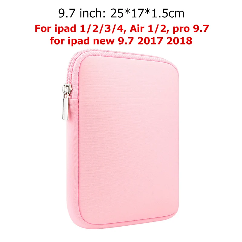 pink 9.7 inch BinFul Прочный шерстяной войлок ручной портативный рукав сумка для планшета чехол для iPad Mini 1 2 3 4, для iPad Air 1 2 для Kindle - Цвет: pink 9.7 inch