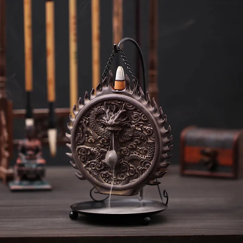 Подвесная горелка для благовоний Dragon Backflow керамический держатель водопад