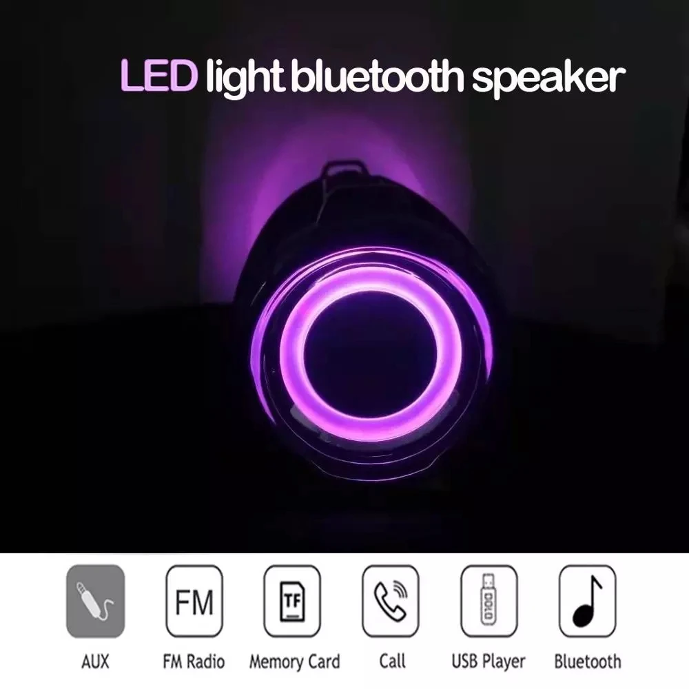 20w high-power subwoofer portable wireless stereo speaker outdoor waterproof LED flash support TWS FM usb AUX som | Электроника