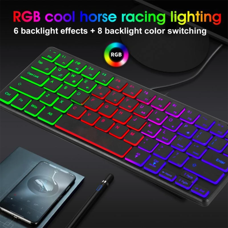 60% компактная клавиатура с 64 клавишами RGB подсветкой USB Проводная игровая