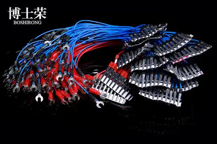 u-bend fork Crocodile clip wire electrophysics Wire experiment 40cm 10pcs free shipping