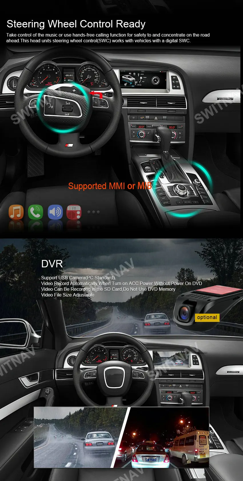 SWITNAV 4 Гб+ 32 ГБ Android 9,0 автомобильный dvd-плеер для AUDI A4L A5 A4 S4 RS4 2009- Автомобильный мультимедийный автомобильный аудио gps