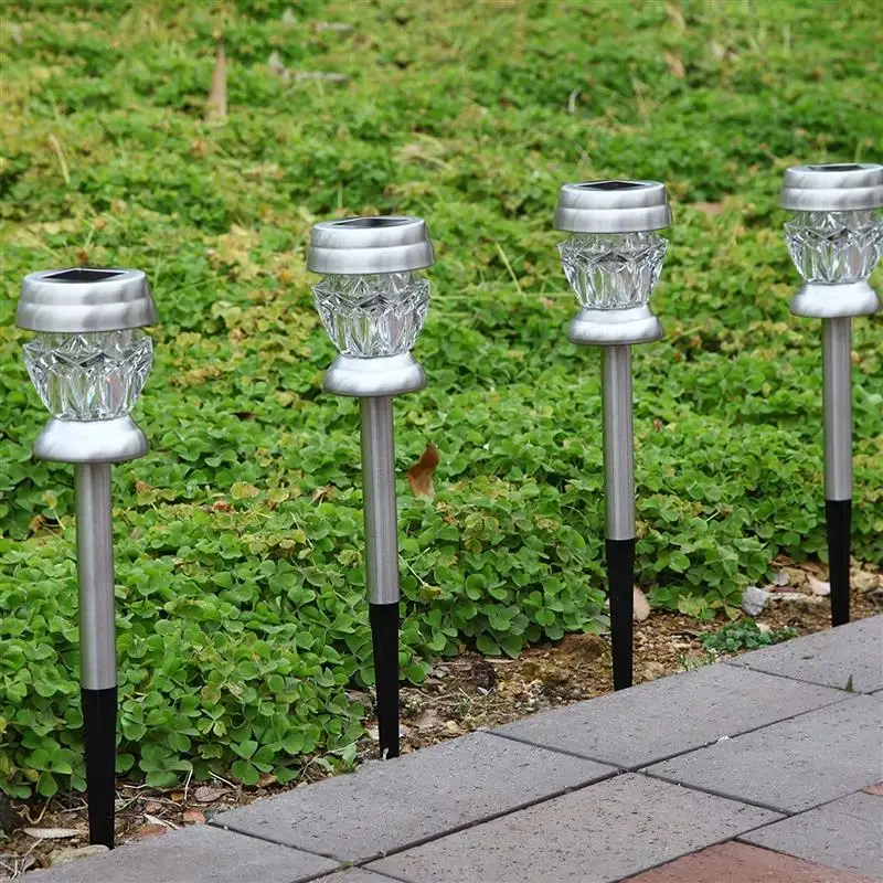 4 шт. светодиодный путь светильник Водонепроницаемый с Сенсор Солнечный садовый