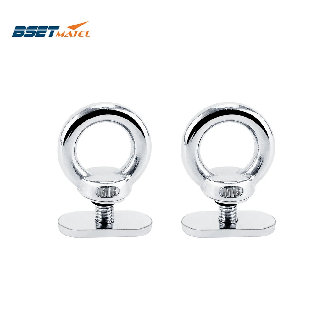 

2X Kayak Track Mount Tie Down Eyelet Rail Track Screws Track Nuts for Bungee Cord Rope Rowing Inflatable Boat