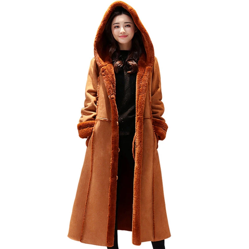 Новинка 2020 пальто из искусственной овчины Женские Толстые Куртки замши женские