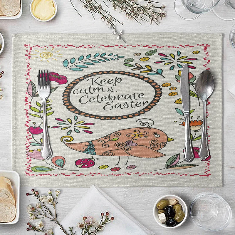 

Resurrection Bird Art Stripes Printed Western-style Placemat Table Mat