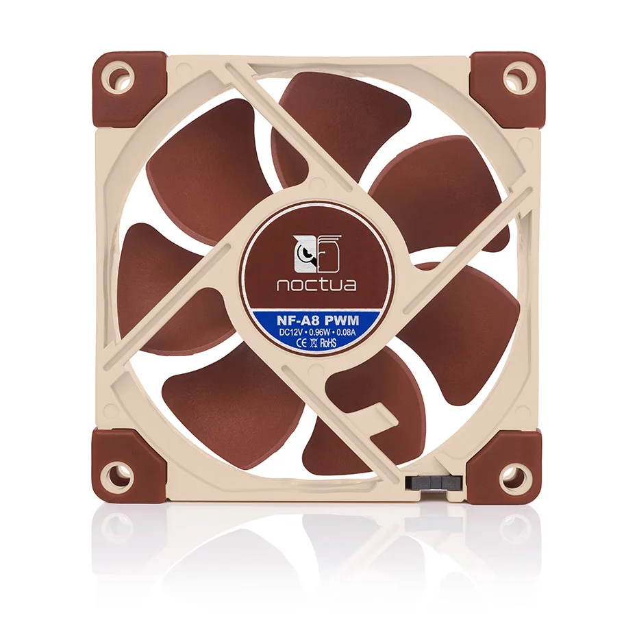 Вентилятор охлаждения Noctua для компьютера 80 мм 12 В/5 В 3pin/4pin PWM тихий вентилятор