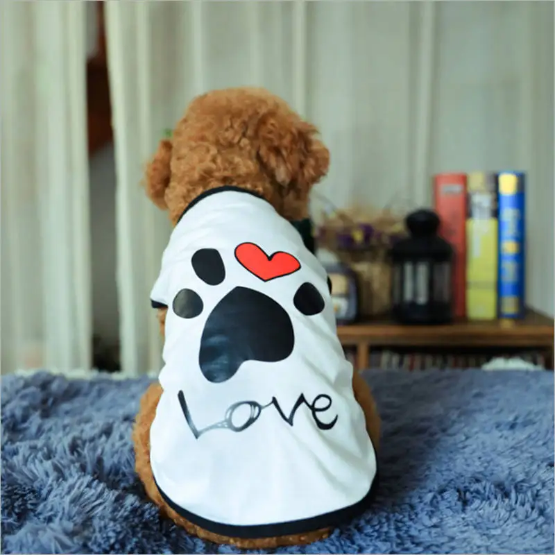 

Summer Cool Pet Clothes For Small Dogs Chihuahua Teddy Solid Color Puppy Cat T-Shirt Breathable Cotton Dog Vest