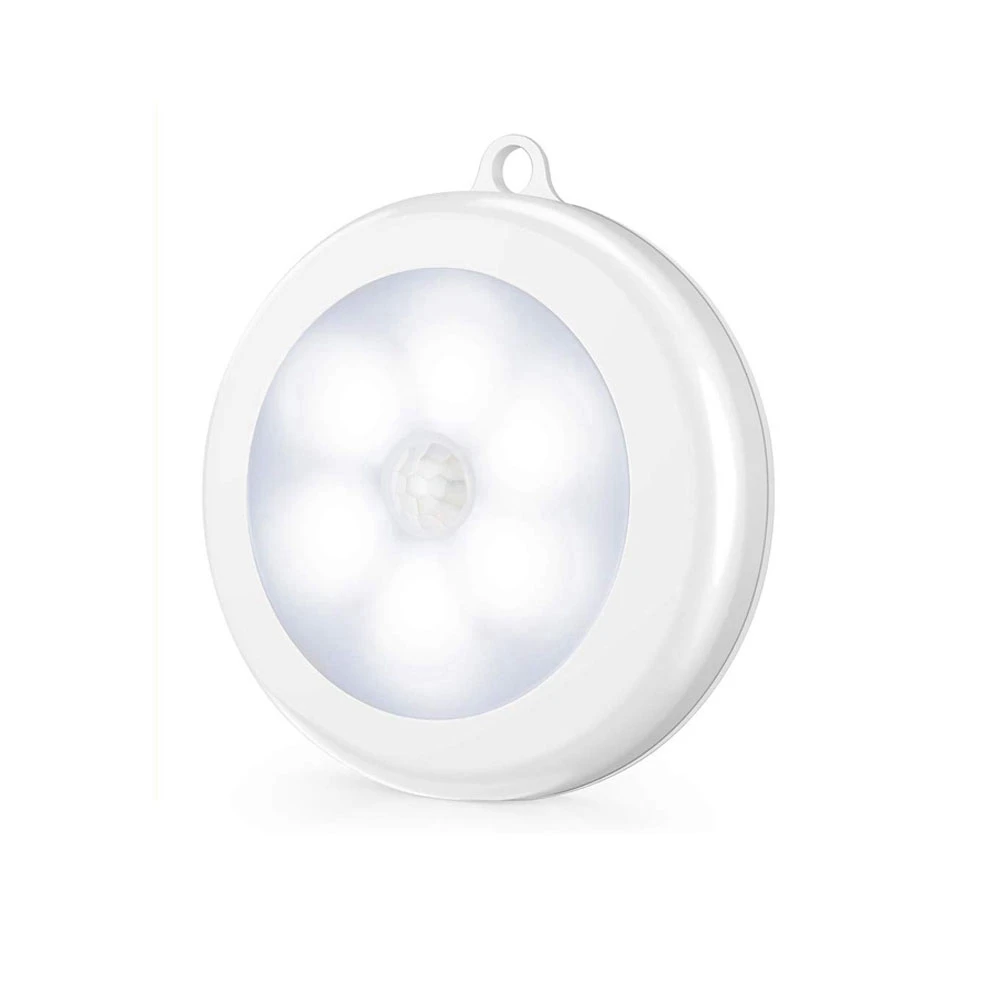 

6 LED Motion Sensor Night Light Indoor Outdoor Battery Operated Stairs Hallway Light Auto On/Off Closet Battery Power