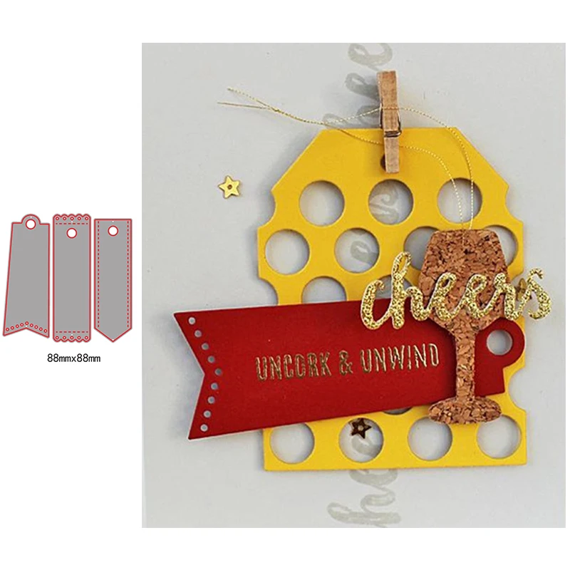 3 шт. этикетки популярные марки металлические режущие матрицы для рукоделия