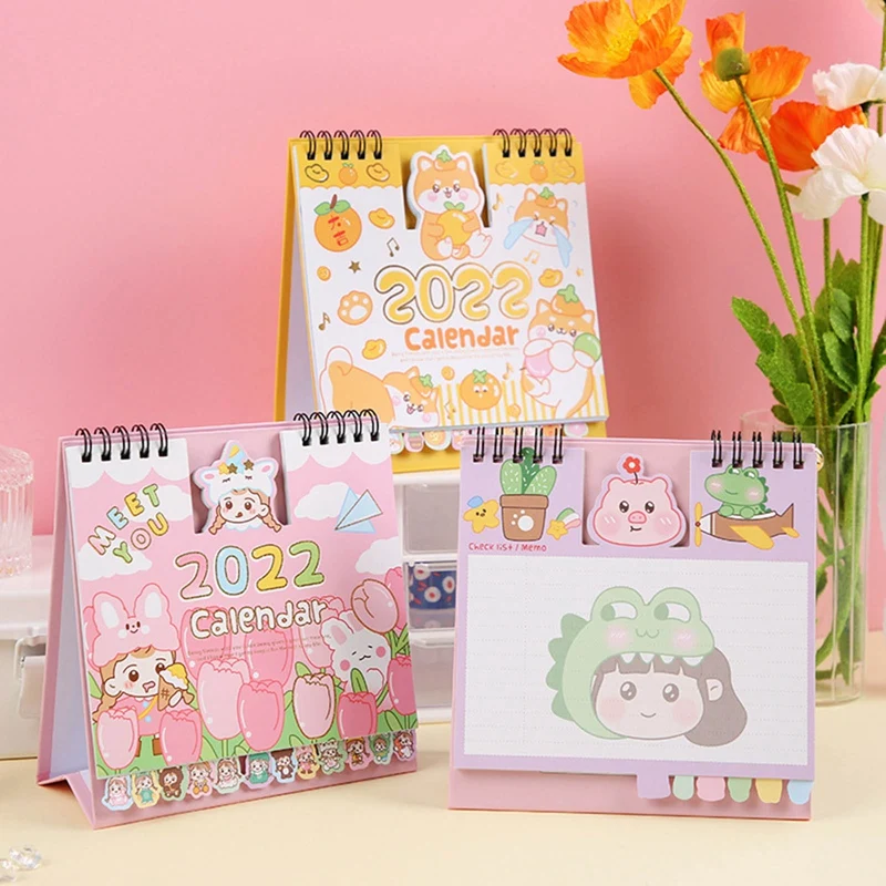 

2021-2022, милый настольный календарь, планер для ежедневного расписания, настольный органайзер, записная книжка, календарь
