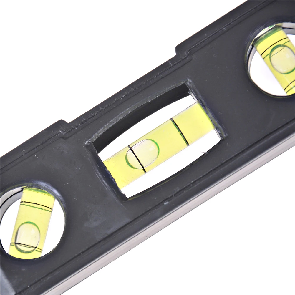 

Level Measure Tools Black Plastic Spirit Level Ruler Magnet Bubble Plumber Measurement Tool Spirit Level Torpedo