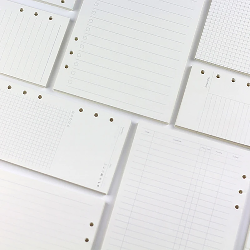 

TUNACOCO A5/A6/A7 Simple 6 holes PVC Book Cover Daily Planner Schedule Loose Leaf Inner Notebook for Bullet Journal bz1710013