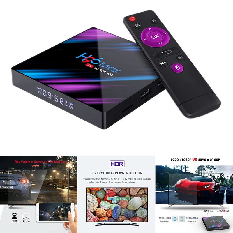 

H96 MAX RK3318 Smart TV Box Android 10 2GB 16GB 4K for Youtube Media Player H96MAX TVBOX Set Top Box