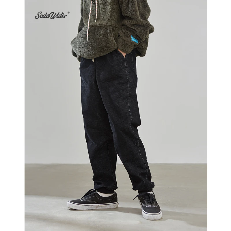 Мужские штаны-шаровары SODAWATER хлопковые вельветовые штаны с завязками на талии 93370