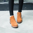 Женские замшевые ботинки со шнуровкой, сезон осень-зима, теплые плюшевые ботинки на меху, женские мотоциклетные ботильоны, женские ботинки, 2021